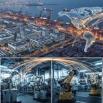 Role of China in global manufacturing factories and export logistics visualization