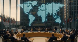 United Nations influencing global policy through diplomacy and international cooperation